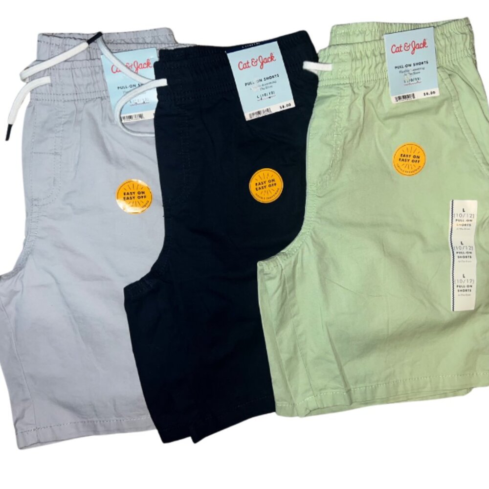 Cat and Jack Boy's Large (10-12) Shorts (Set of 3) NWT